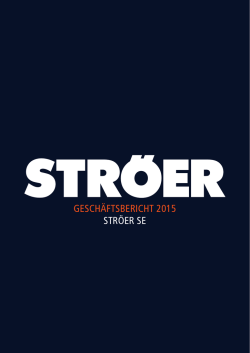 GESCHÄFTSBERICHT 2015 STRÖER SE