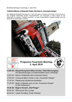 Programm Feuerwehr-Banntag 2. April 2016
