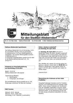 Mitteilungsblatt Nr. 8 - 18.03.