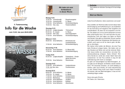 Informationen der Woche