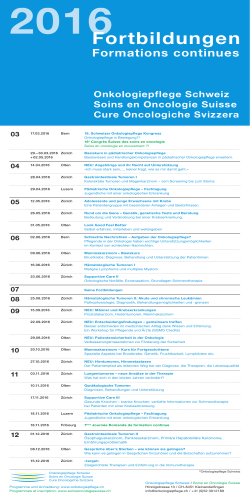 Flyer - Onkologiepflege Schweiz