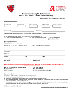 Hotelreservierungsformular BAT 2016