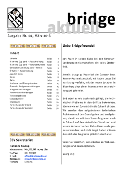 Ausgabe Nr. 02, März 2016 - Österreichischer Bridgesportverband