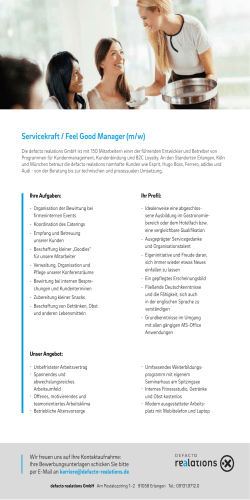 Servicekraft / Feel Good Manager (m/w)