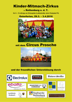 Kinder-Mitmach-Zirkus mit dem Circus Proscho