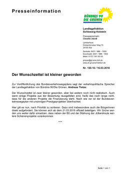 Der Wunschzettel ist kleiner geworden