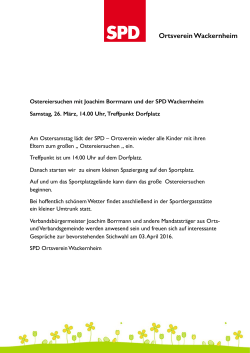 Ostereiersuchen - SPD Ortsverein Wackernheim