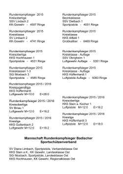 Ehrungen 2016 - Sportschützenkreis 3 Mosbach