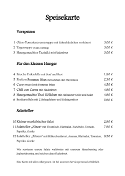 Speisekarte - SuS Pivitsheide