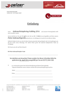 dieses Schreiben - Pelzer F&ouml;rdertechnik GmbH