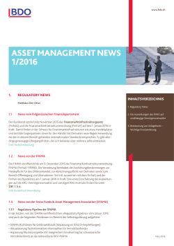 asset management news 1/2016