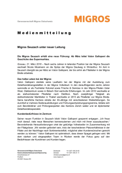 Medienmitteilung