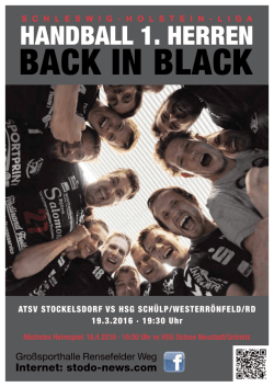 Hallenheft - ATSV Stockelsdorf Handball 1. Herren
