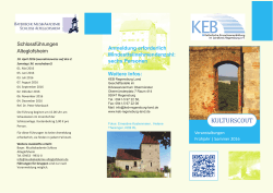 kulturscout - KEB-Regensburg-Land