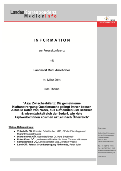 I N F O R M A T I O N - Land Oberösterreich