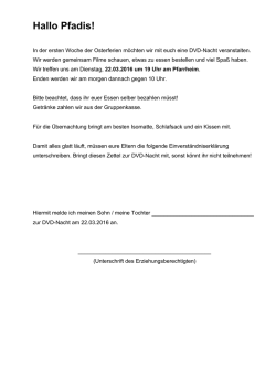 Hallo W&ouml;lflinge, hallo Juffis