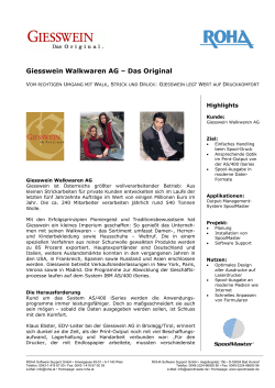 Giesswein Walkwaren AG – Das Original