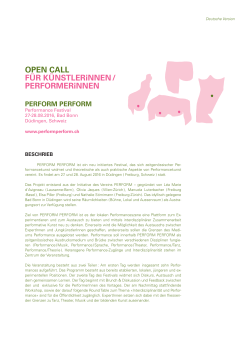 PERFORM Open Call