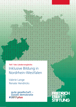 Inklusive Bildung in Nordrhein-Westfalen