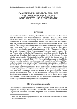Das Überweidungsproblem in der westafrikanischen Savanne