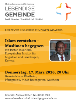 Islam verstehen &ndash; Muslimen begegnen