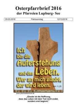 Osterpfarrbrief 2016