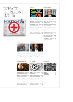 INHALT HORIZONT 11/2016