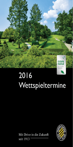 2016 Wettspieltermine - Frankfurter Golf Club e.V.