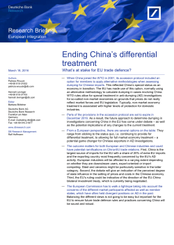 Ending China`s differential treatment