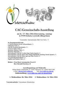 Information und Meldeschein - Club f&uuml;r Exotische Rassehunde