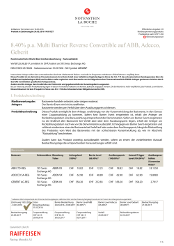 8.40% pa Multi Barrier Reverse Convertible auf ABB