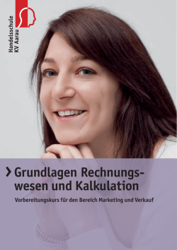 Grundlagen Rechnungswesen und Kalkulation