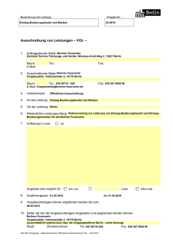 Ausschreibung von Leistungen – VOL