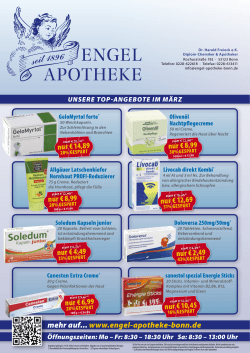 mehr auf... www.engel-apotheke-bonn.de nur € 14,89 nur € 4,49 nur