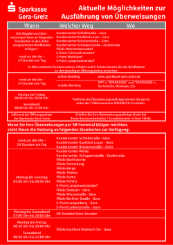 Einfaches &Uuml;berweisen - Sparkasse Gera