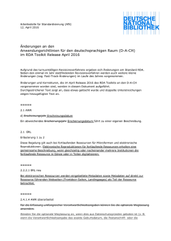 im RDA Toolkit Release April 2016 - Deutsche Nationalbibliothek