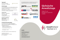 Flyer Anwaltstage 2016  - Oberlausitzer Anwaltverein