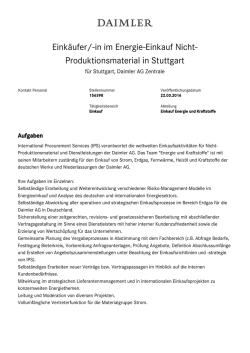 Eink&auml;ufer/-in im Energie-Einkauf Nicht