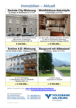 Immobilien Aktuell März April 2016