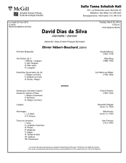 David Dias da Silva clarinette / clarinet