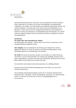 Stellenangebot hier herunterladen / anzeigen - Hoteljob