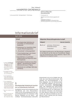 Informationsbrief 04/2016
