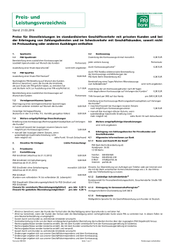 Preisverzeichnis - PSD Bank Berlin