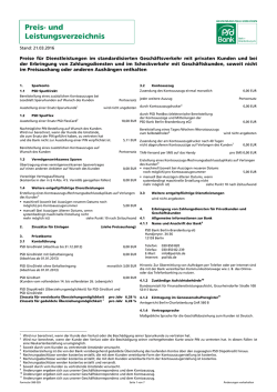 Preisverzeichnis - PSD Bank Berlin