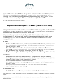 qipp: Key Account Manager CH (18.03.2016)