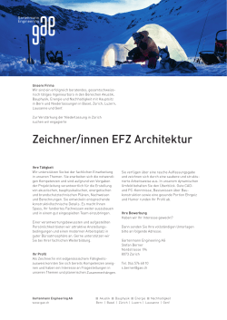 Zeichner/innen EFZ Architektur