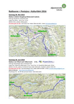 Download: Programm - Radtouren und Kulturfahrt 2016