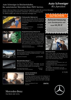 GUTSCHEIN - Auto Schweiger