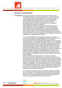 Jahresbericht 2015