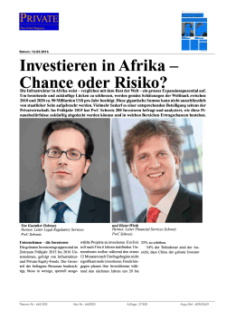 Investieren in Afrika Chance oder Risiko?
